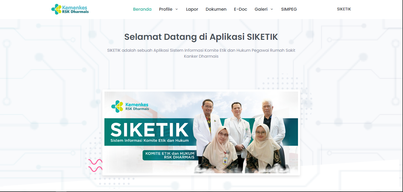Sistem Informasi Komite Etik dan Hukum Dharmais